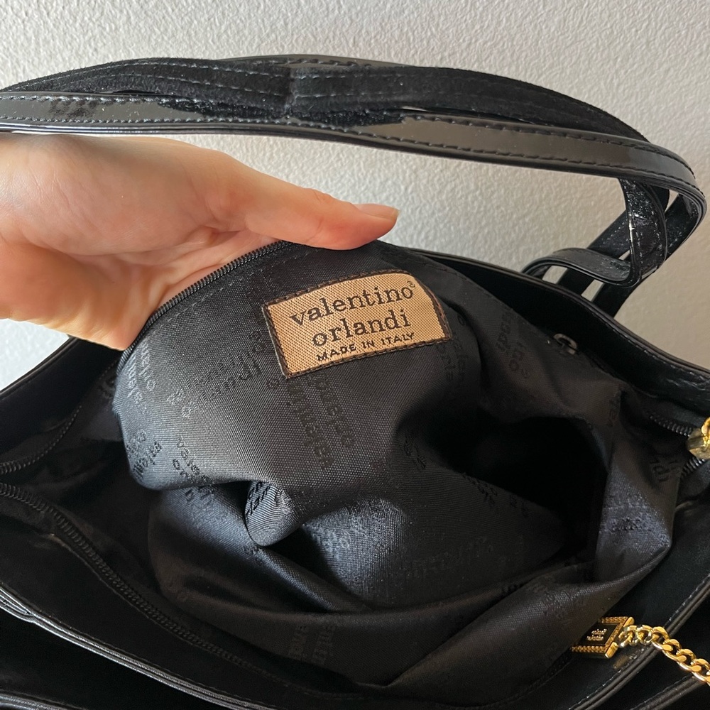 Authentic Leather Valentino Orlandi Black Bag with Dust bag - Picture 4 of 7